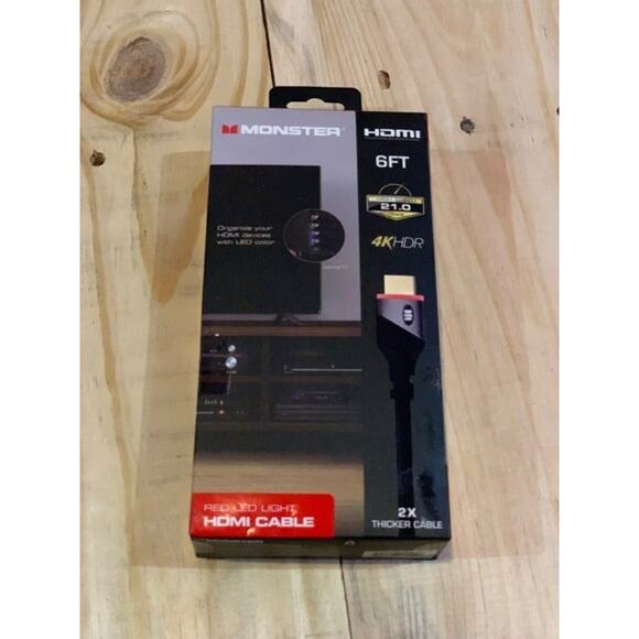 Monster High Speed 4K HDR HDMI Cable- Red - Picture 1 of 2